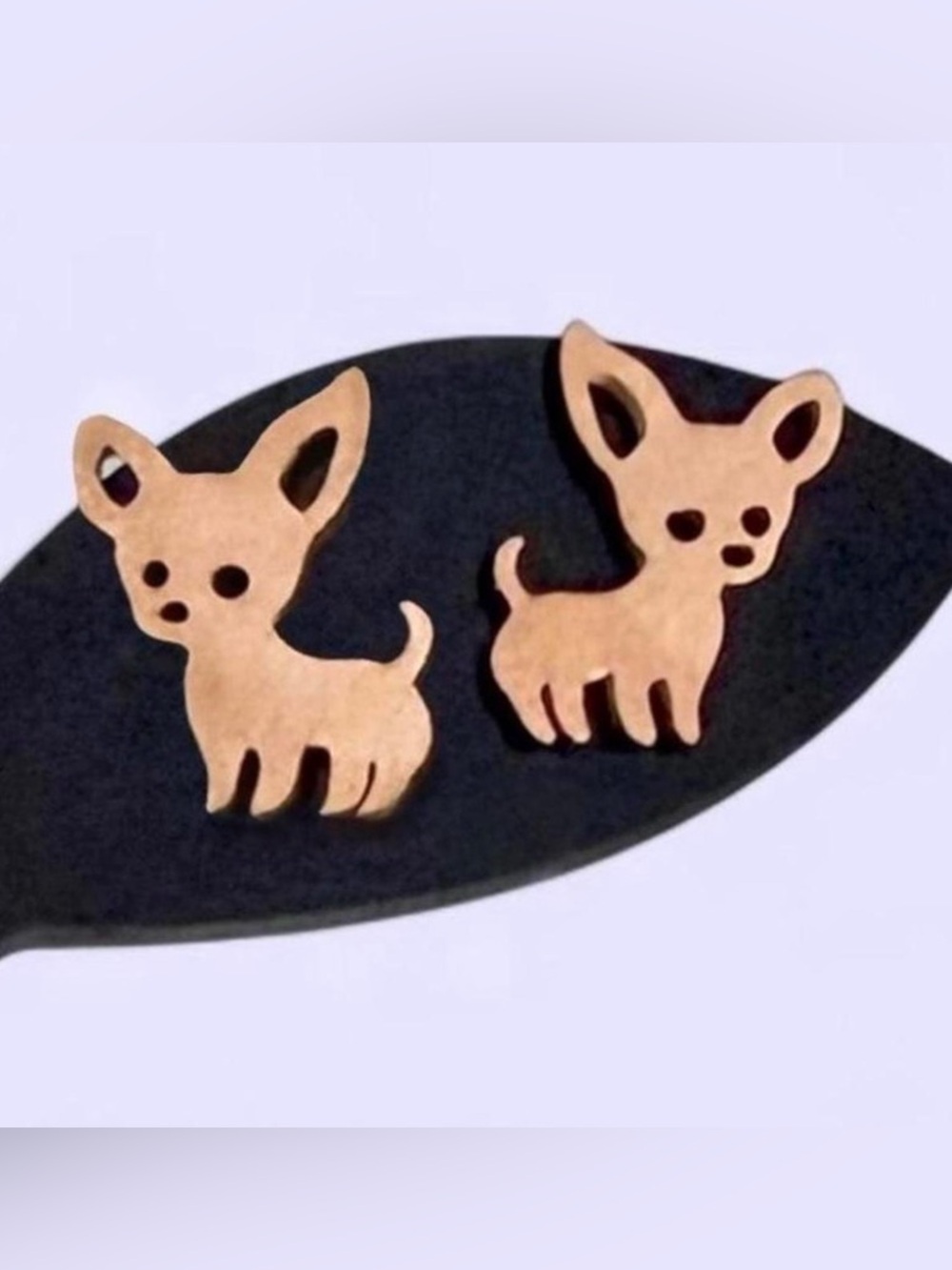 Chihuahua Dog Minimalist Stud Earrings 🐶 Taco Bell Dog reminiscent 🐕 Puppy